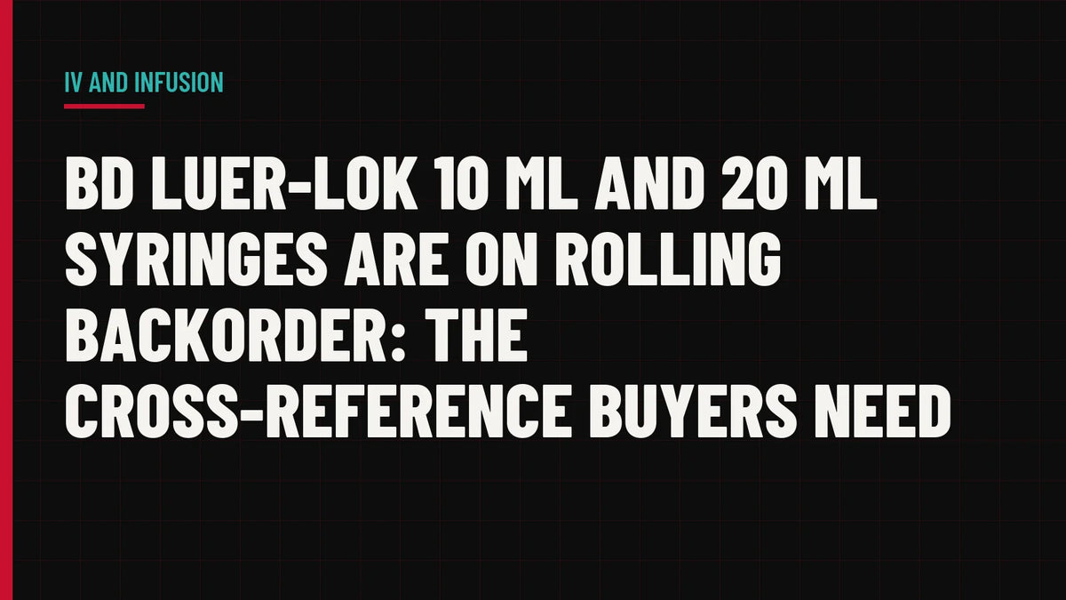 BD Luer-Lok 10 mL and 20 mL Syringes Are on Rolling Backorder: The Cross-Reference Buyers Need