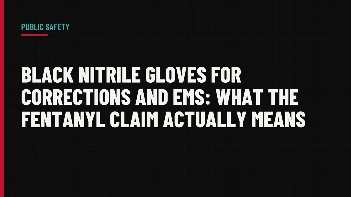 Black Nitrile Gloves for Corrections and EMS: What the Fentanyl Claim Actually Means