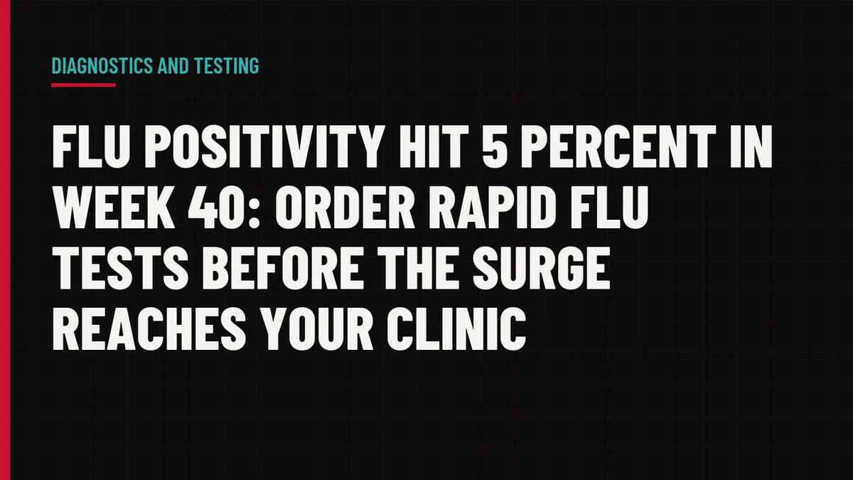 Flu Positivity Hit 5 Percent in Week 40: Order Rapid Flu Tests Before the Surge Reaches Your Clinic