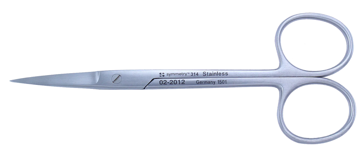 Aspen Surgical 02-2012 Scissors: Symmetry® Scissors, Iris Standard Pattern, Straight, 5in