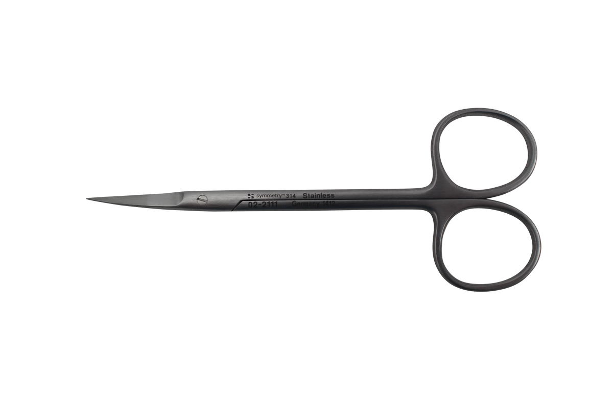 Aspen Surgical 02-2111 Scissors: Symmetry® Scissors, Iris Standard Pattern, Curved, 4-1/2 in