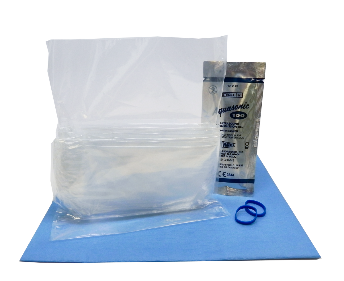 Aspen Surgical 1-519-1460 Protek Telescopically-folded Probe Cover Kits, Clear Telefold, 6" x 48", Sterile, 24 kits/bx