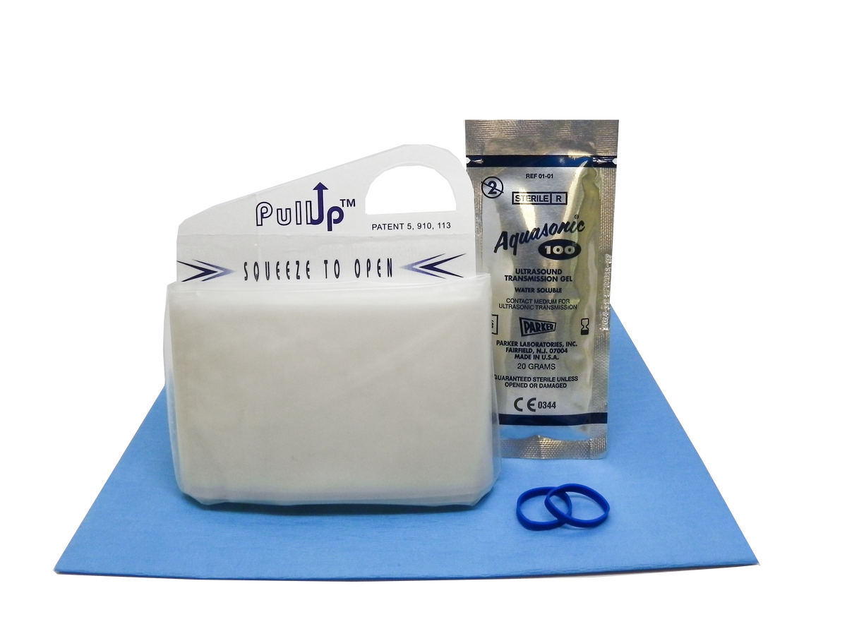 Aspen Surgical 1-519-2048 Pullup General Purpose Probe Cover Kits: PullUp General Purpose Cover, Sterile, 5.5" x 48", Polyurethane, Sterile Gel, (2) Bands, 24/bx