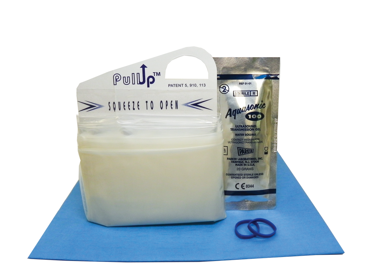 Aspen Surgical 1-519-2233 Protek Pullup Surgical Probe Cover Kits: Surgical PullUp Probe Cover Kit (3D), 5" x 96", Polyethylene/Polyurethane, Sterile Gel, (2) Bands, 24/bx