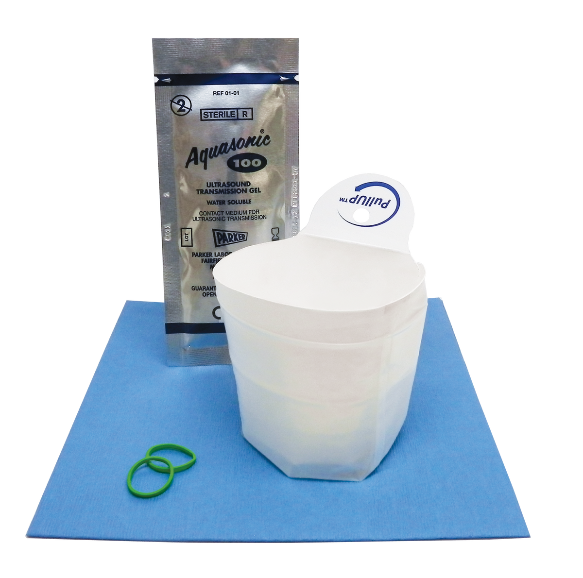 Aspen Surgical 1-519-2512 Protek Slimfit Endocavity Probe Covers, 3.25-1.25" x 12", Sterile Gel, (2) Bands, Sterile, 24/bx