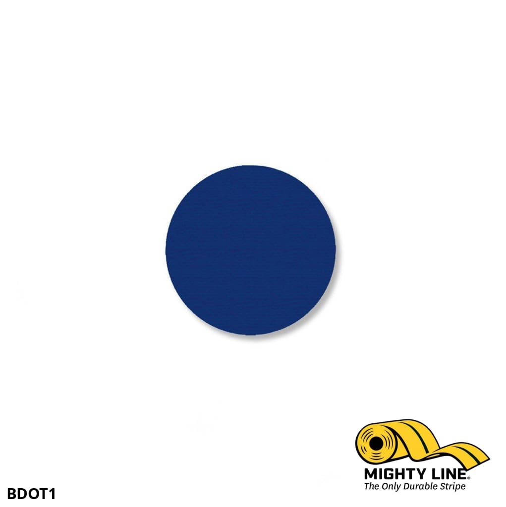 Mighty Line 1 in BLUE Solid DOT, Pack of 200, Floor Marking