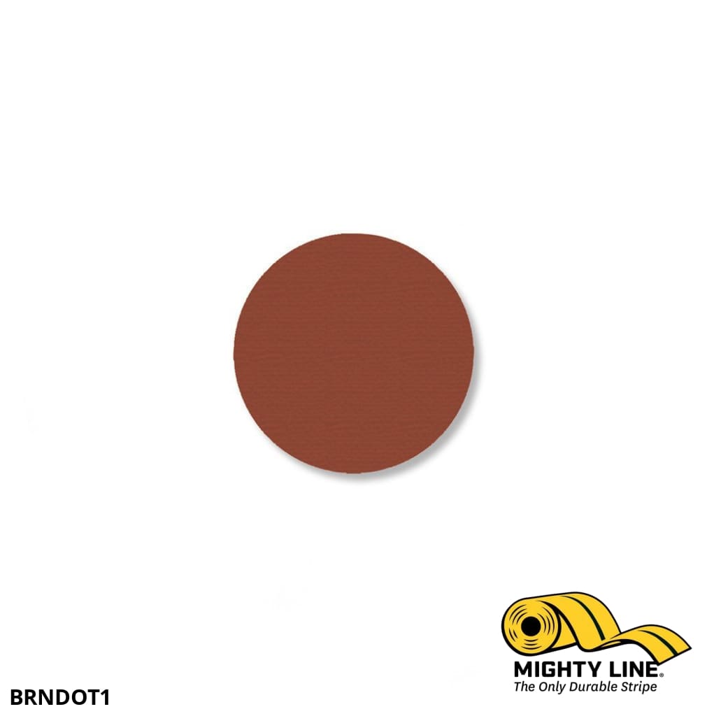 Mighty Line 1 in BROWN Solid DOT, Pack of 200, Floor Marking