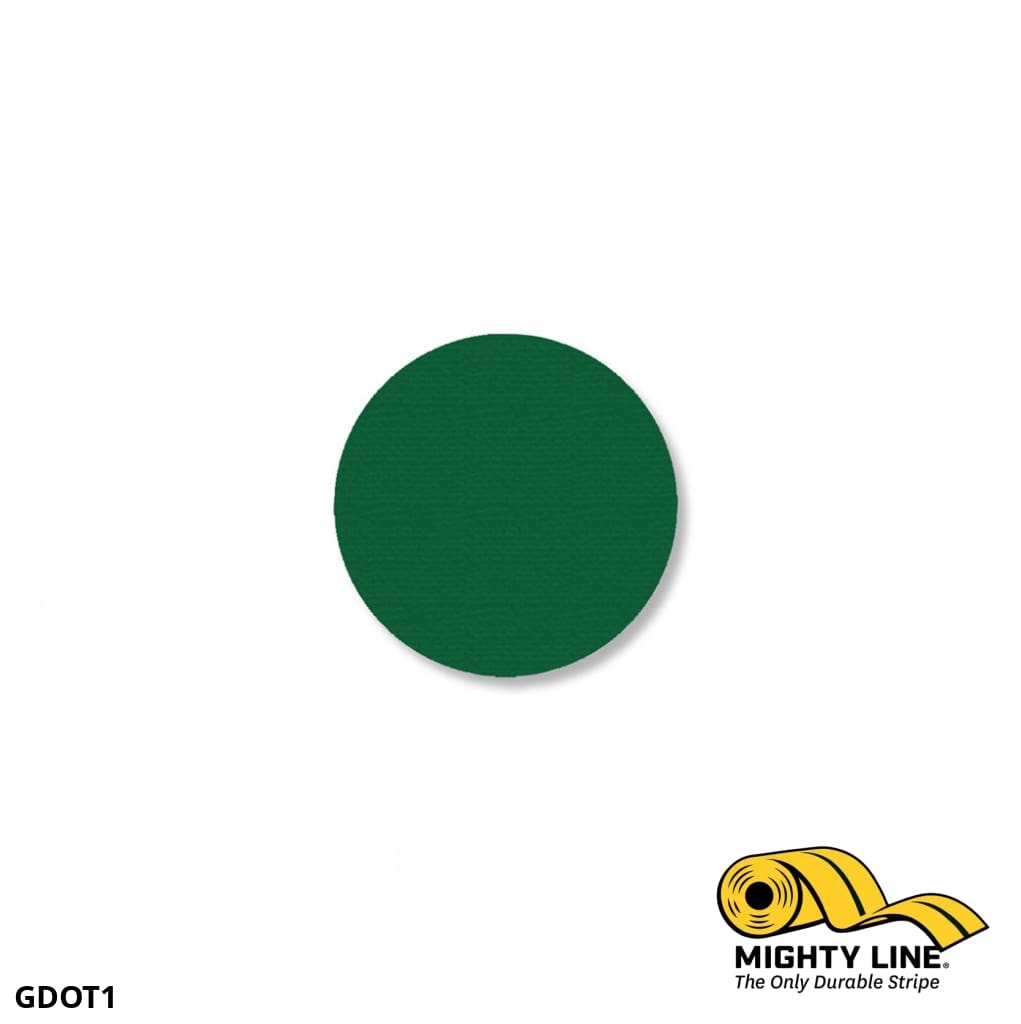 Mighty Line 1 in GREEN Solid DOT, Pack of 200, Floor Marking