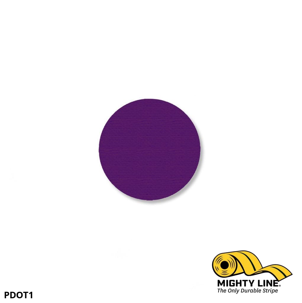 Mighty Line 1 in PURPLE Solid DOT, Pack of 200, Floor Marking