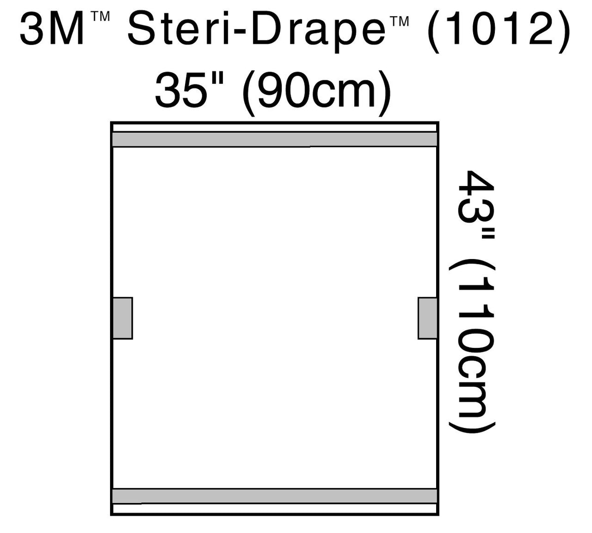 3M™ Steri-Drape™ Fluoroscope Drape, 1012, 35 inches x 43 inches (90cm x110cm), 10 Each/Carton, 4 Carton/Case