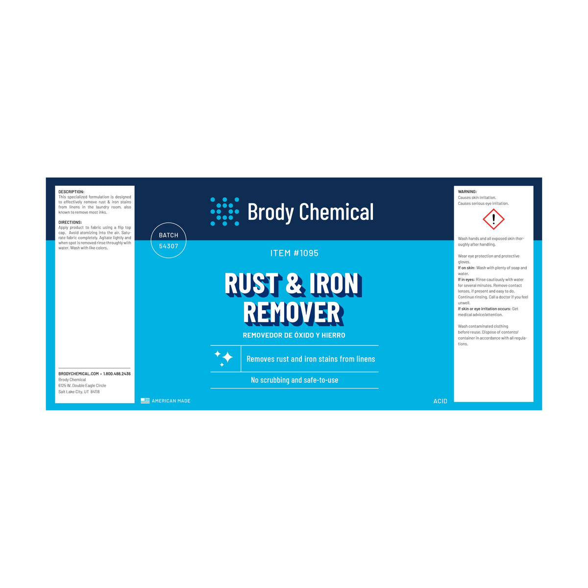 Brody Chemical 1095 Rust and Iron Remover
