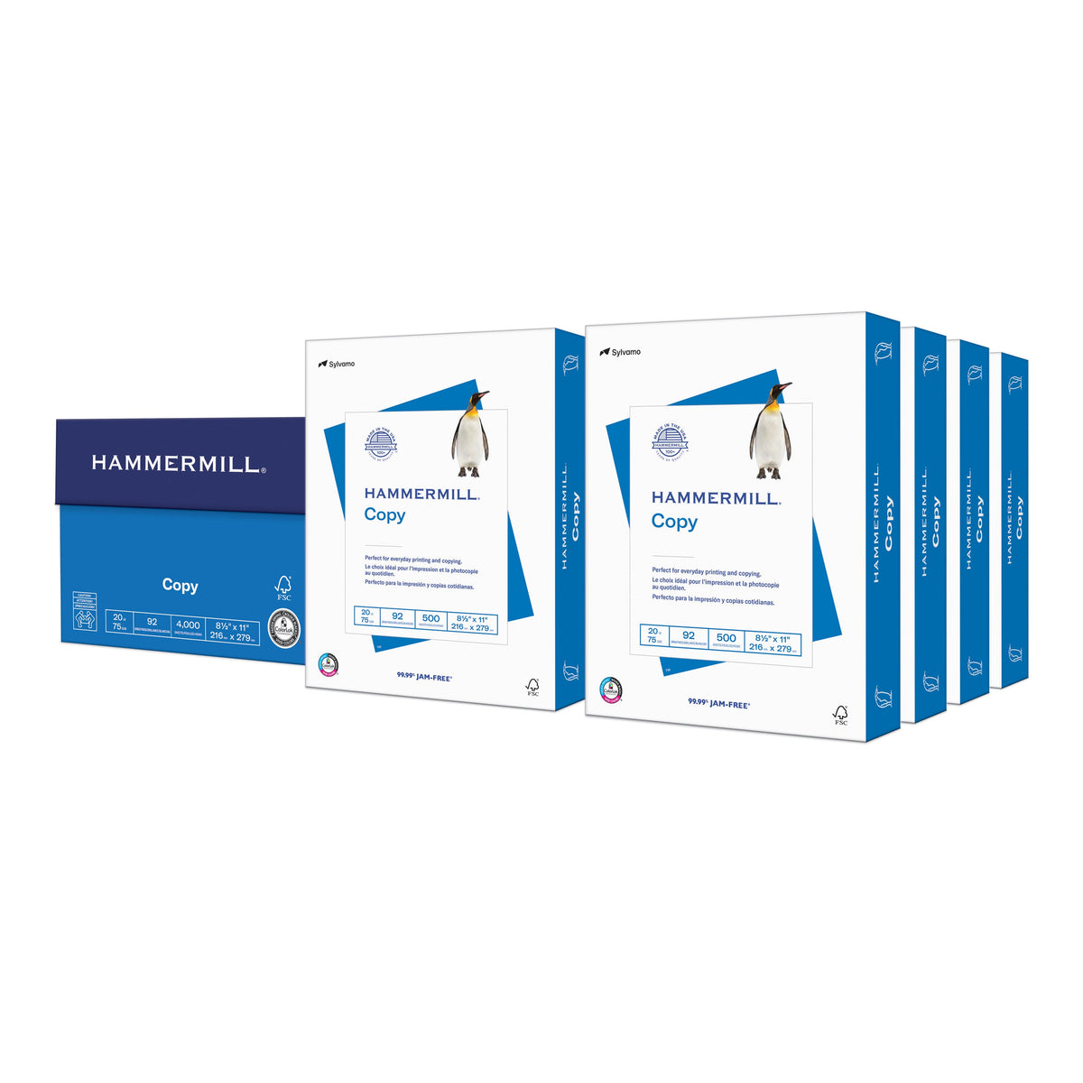 Hammermill 113640 Copy Paper, 20 lb, 92 Bright, 8.5 x 11 in, 8 Reams (4,000 Sheets)