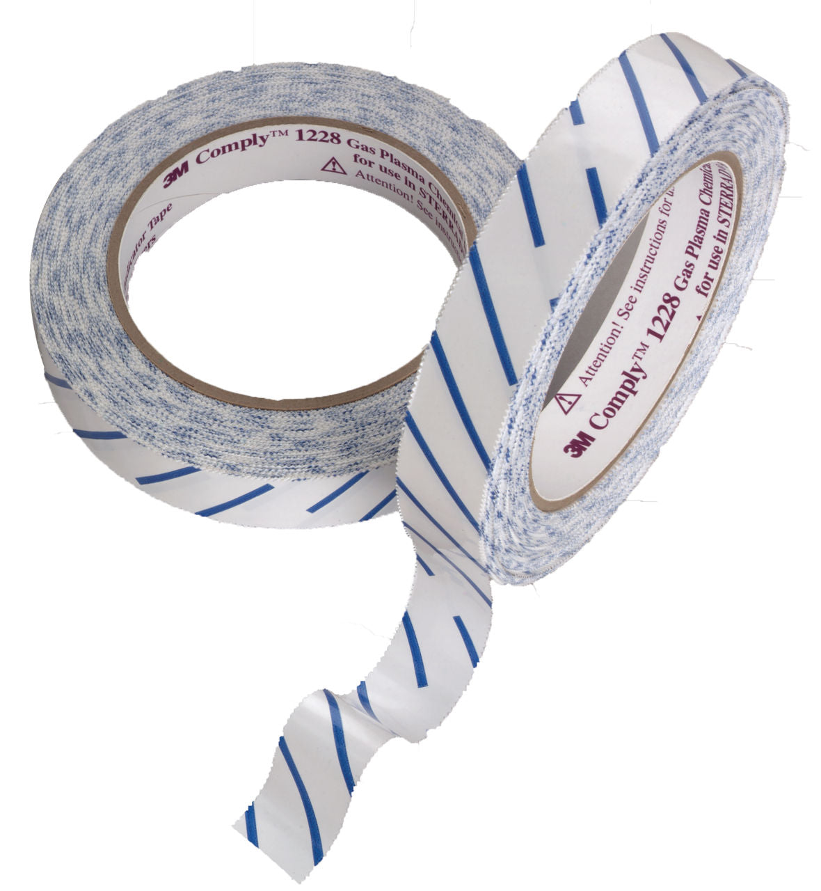 3M™ Comply™ Hydrogen Peroxide Indicator Tape, 1228, 1,9 cm x 54,9 m (¾ in x 60 yd), 24 ROL/CV