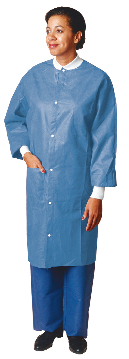 Aspen Surgical 1725XL Aspen Warm-up Jackets, Warm-Up, SMS, Knit Collar & Cuff, Periwinkle, XL, 30/cs