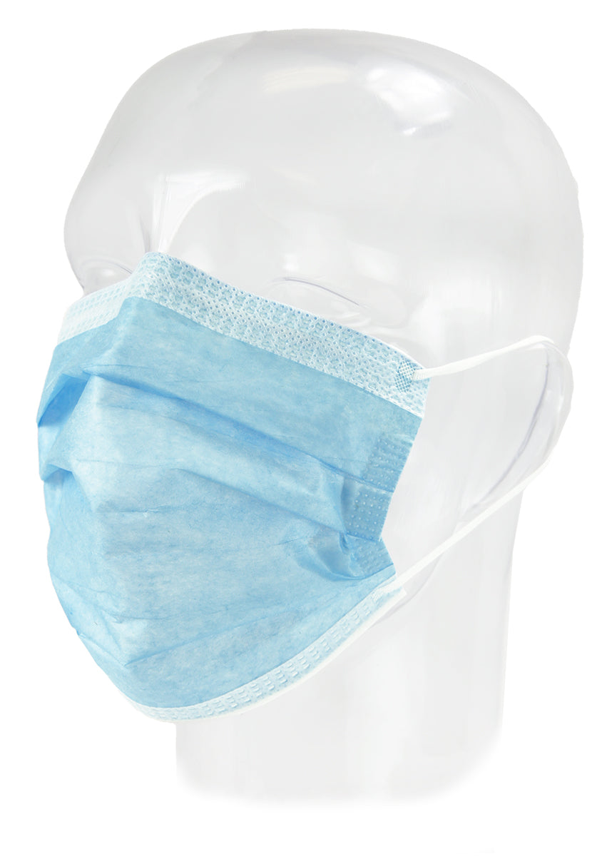 Aspen Surgical 14401 Procedure Mask, Procedure, FluidGard® 160, Anti-Fog, Blue