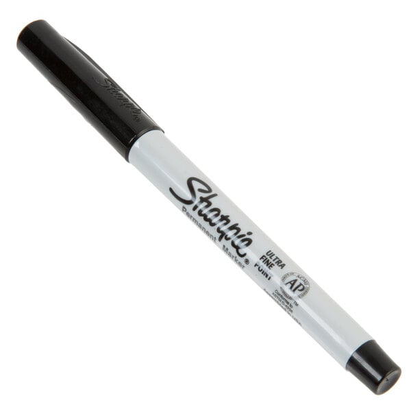 Sharpie 37001 Permanent Markers, Ultra Fine Point, Black, 12 Count