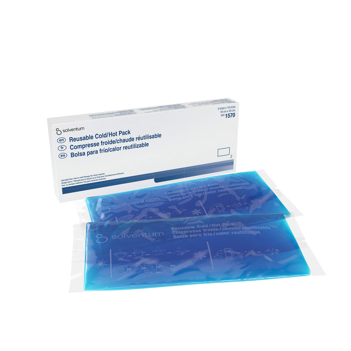 Solventum™ Reusable Cold/Hot Pack, 1570, 10 cm x 25 cm (4 in/po x 10 in/po), 2/CAR