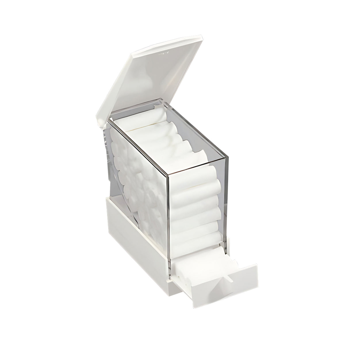 Crosstex International PDCBL Crosstex Deluxe Cotton Roll Dispenser, 4" x 3.3" x 2", Blue, 1/ctn