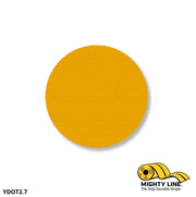 Mighty Line 2.7 in Yellow Solid Floor Tape Dot, Pack of 100