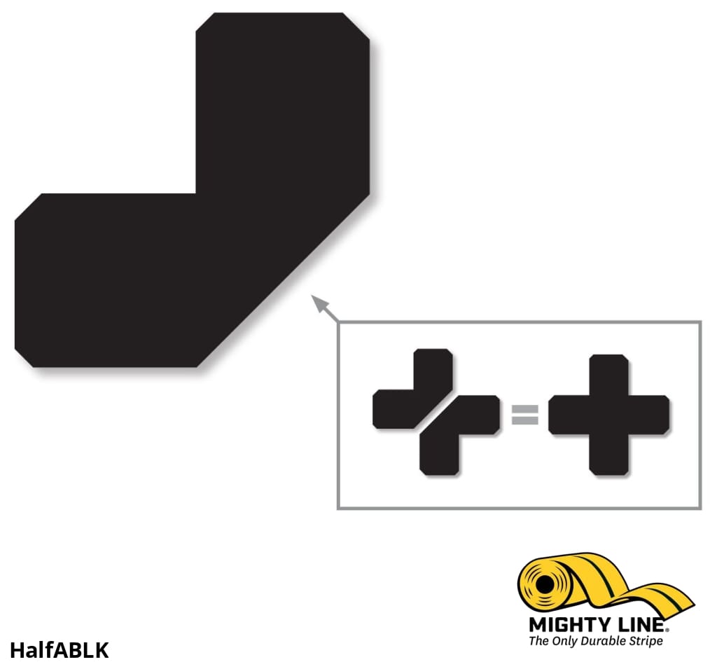 Mighty Line 2 in Black Half Angle, Pack of 100