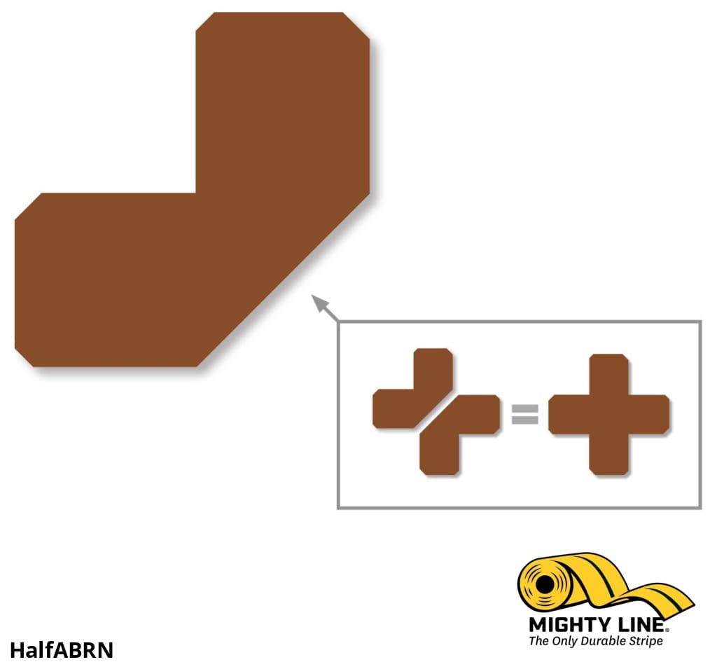 Mighty Line 2 in Brown Half Angle, Pack of 100