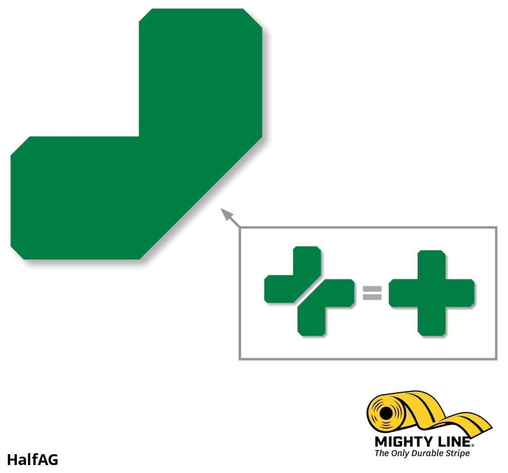 Mighty Line 2 in Green Half Angle, Pack of 100