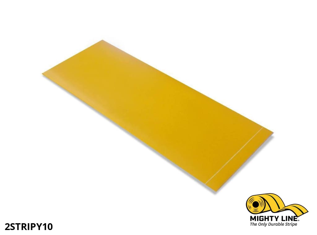 Mighty Line Yellow 2 in Wide Tape Segments
