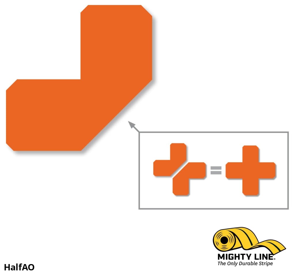 Mighty Line 2 in Orange Half Angle, Pack of 100