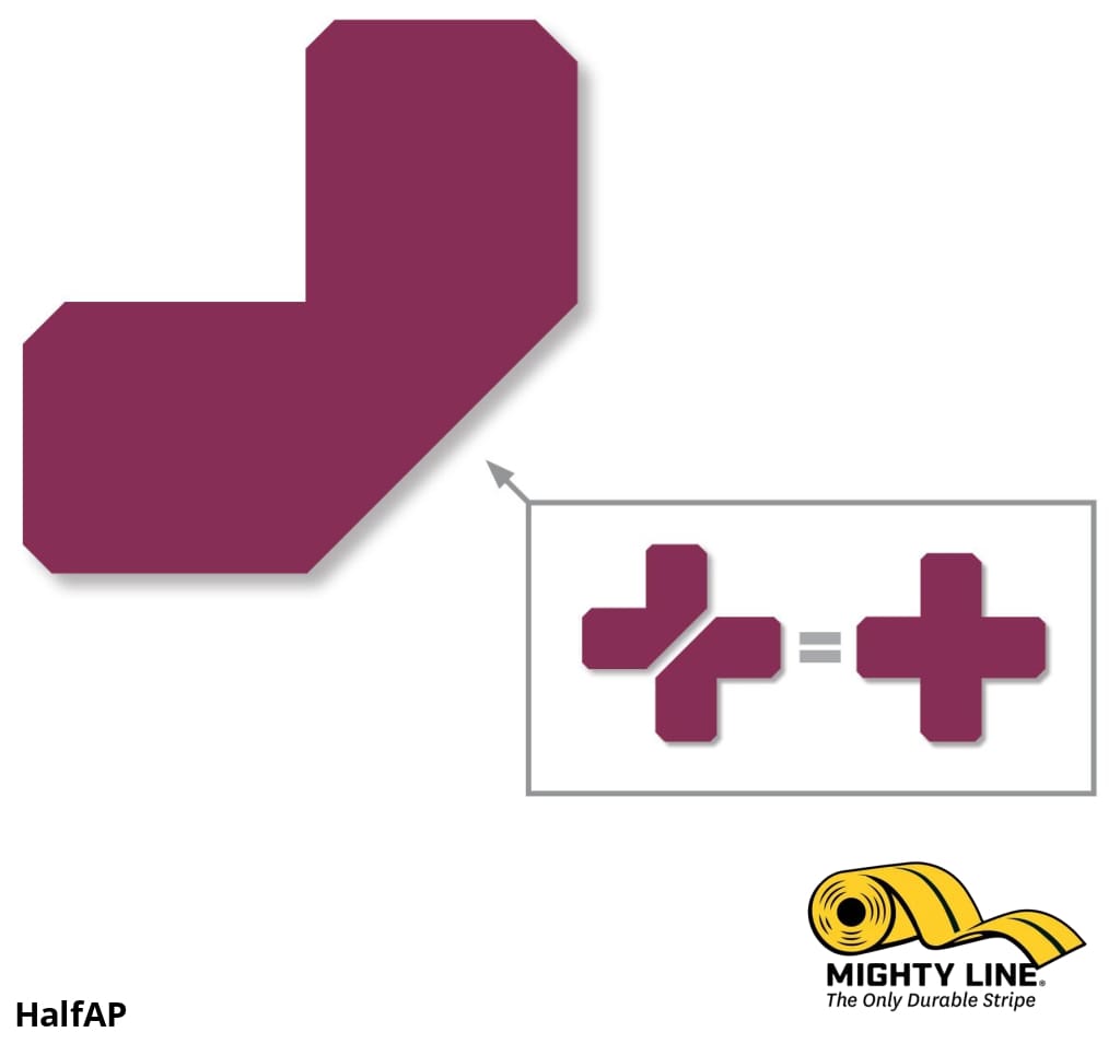 Mighty Line 2 in Purple Half-Angle Floor Tape