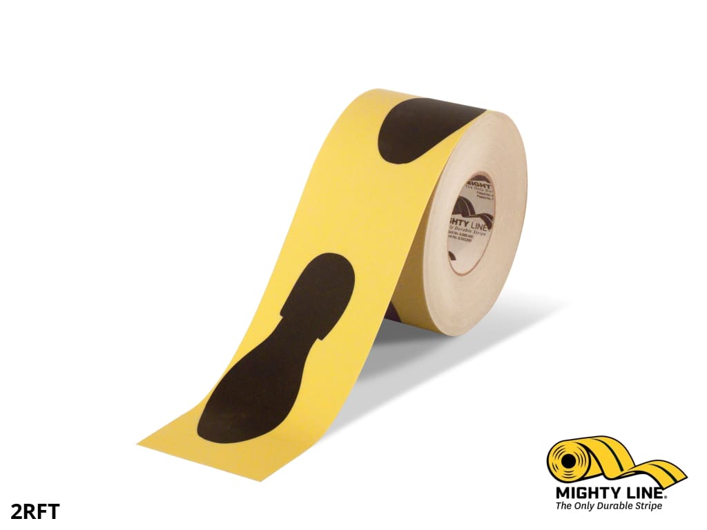 Mighty Line 2 in Wide Foot Print Floor Tape, 100 ft Roll