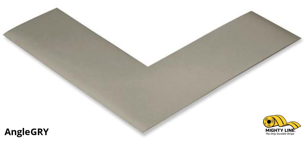 Mighty Line 2 in Wide Solid GRAY Angle, Pack of 100, Floor Tape & Floor Marking