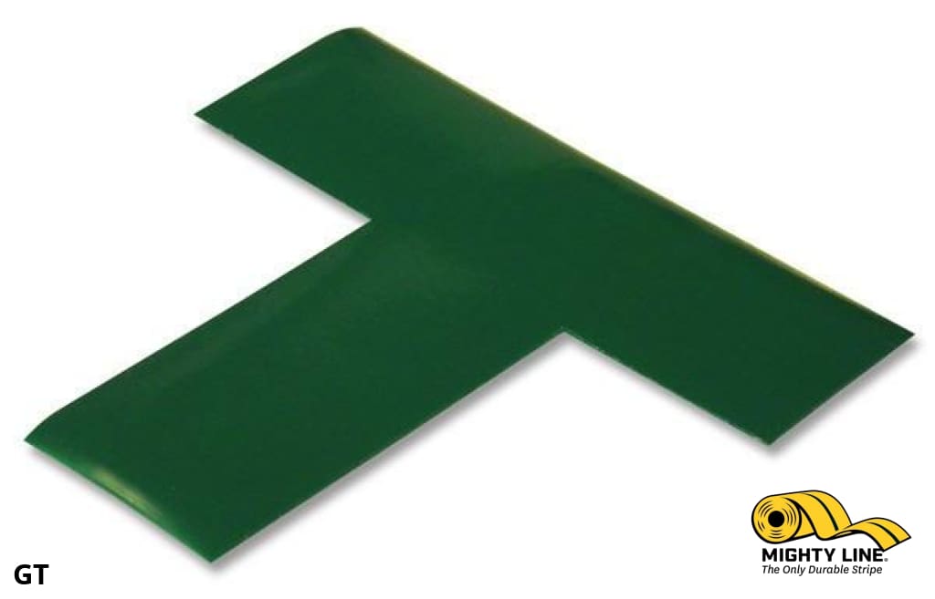 Mighty Line 2 in Wide Solid GREEN T, Pack of 100, Floor Tape & Floor Marking