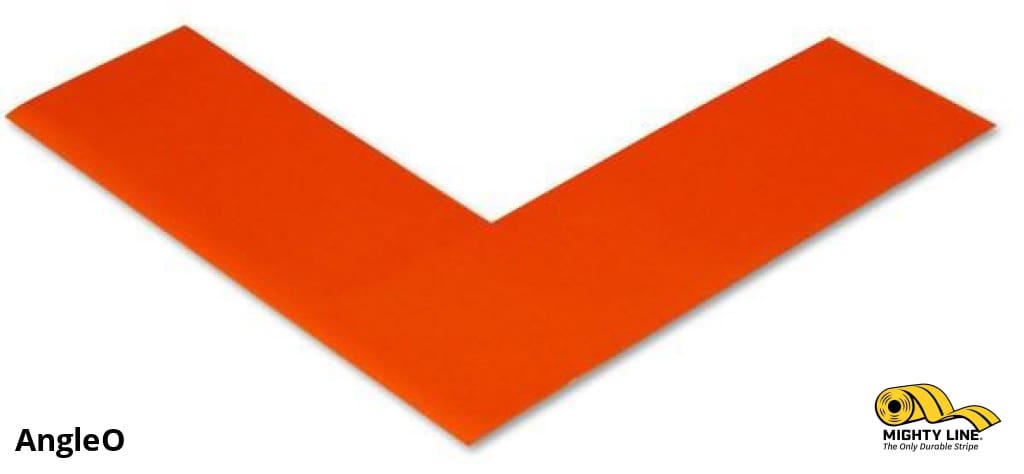 Mighty Line 2 in Wide Solid ORANGE Angle, Pack of 100, Floor Tape & Floor Marking