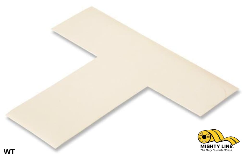 Mighty Line 2 in Wide Solid WHITE T, Pack of 100, Floor Tape & Floor Marking