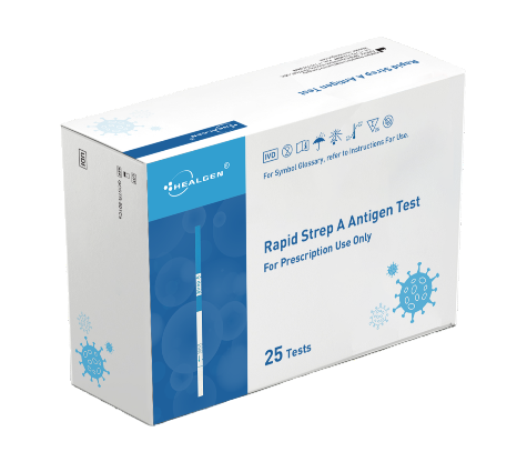 Healgen® Rapid Check® Strep A - Antigen Test Cassette (25 Tests / Kit) Case of 500 Tests