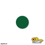 Mighty Line 3/4 in GREEN Solid DOT, Pack of 200, Floor Marking
