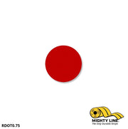 Mighty Line 3/4 in RED Solid DOT, Pack of 200, Floor Marking