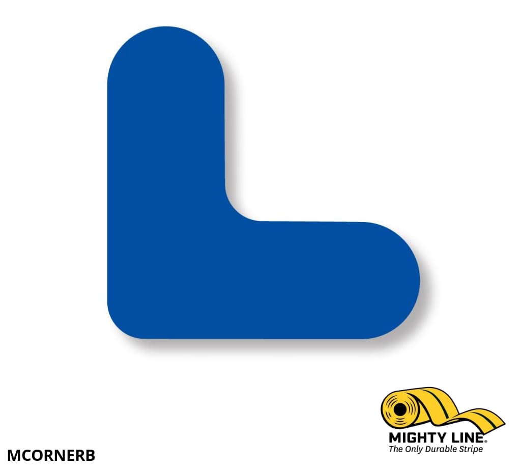 Mighty Line 3/4 in Wide Solid Blue Mini Corner, Pack of 108