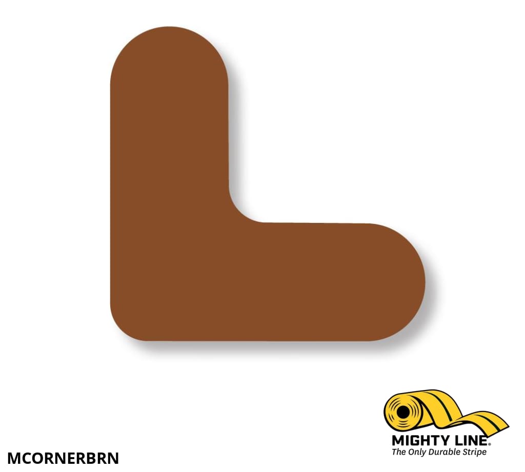 Mighty Line 3/4 in Wide Solid Brown Mini Corner, Pack of 108