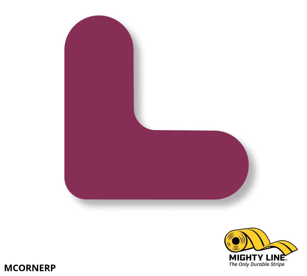 Mighty Line 3/4 in Wide Solid Purple Mini Corner, Pack of 108