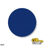 Mighty Line 3.5 in BLUE Solid DOT, Stand. Size, Pack of 100, Floor Marking