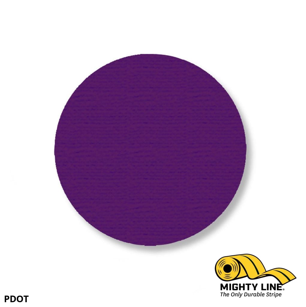 Mighty Line 3.5 in PUR. Solid DOT, Stand. Size, Pack of 100, Floor Marking