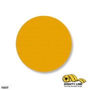 Mighty Line 3.5 in Yellow Solid Floor Tape Dot, Pack of 100