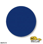 Mighty Line 3.75 in BLUE Solid DOT, Pack of 100, Floor Marking