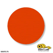 Mighty Line 3.75 in ORANGE Solid DOT, Pack of 100, Floor Marking