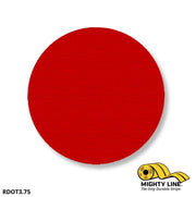 Mighty Line 3.75 in RED Solid DOT, Pack of 100, Floor Marking