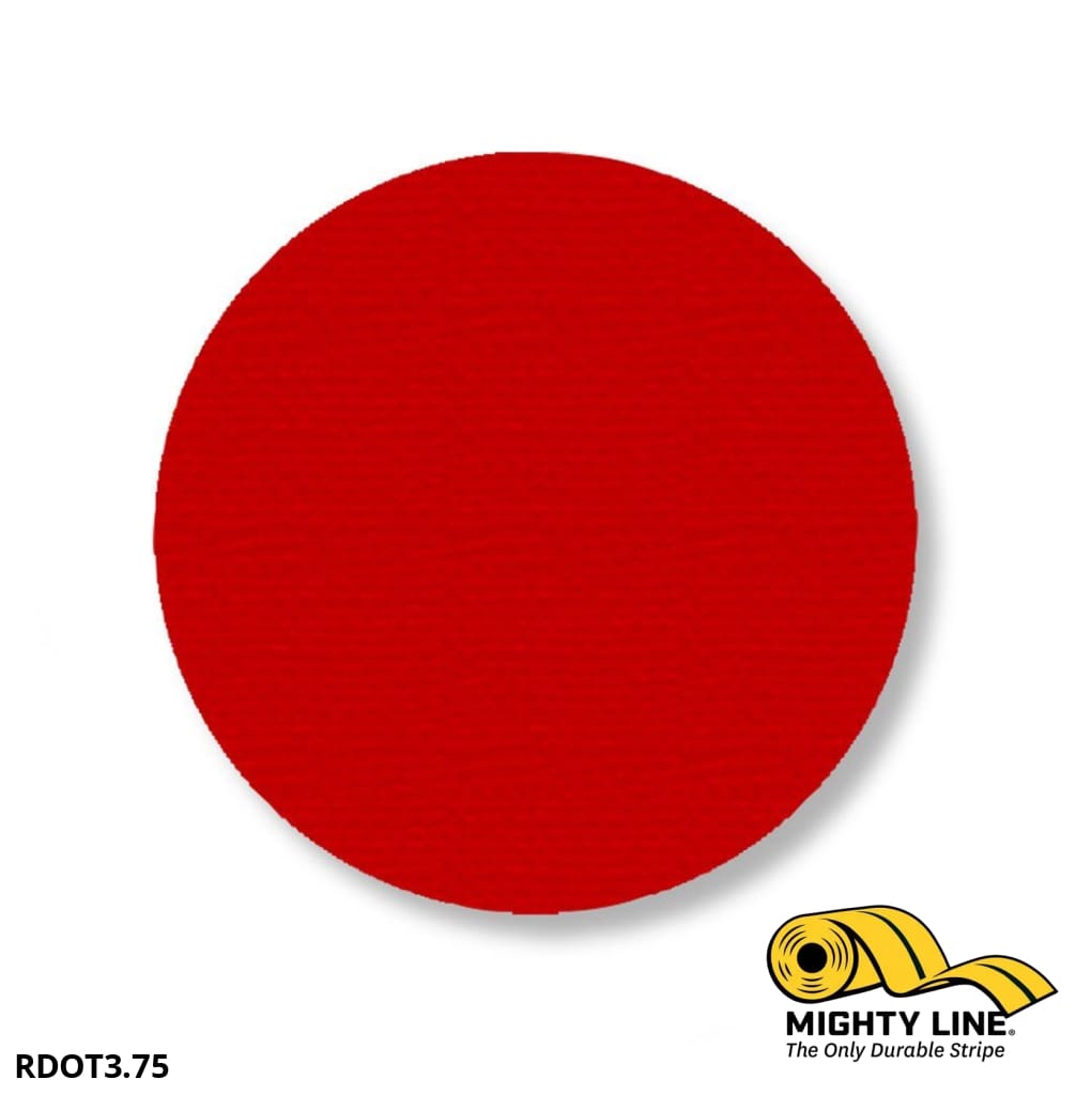 Mighty Line 3.75 in RED Solid DOT, Pack of 100, Floor Marking