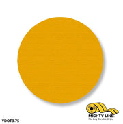 Mighty Line 3.75 in YELLOW Solid DOT, Pack of 100, Floor Marking