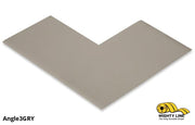 Mighty Line 3 in Wide Solid GRAY Angle, Pack of 100, Floor Tape & Floor Marking