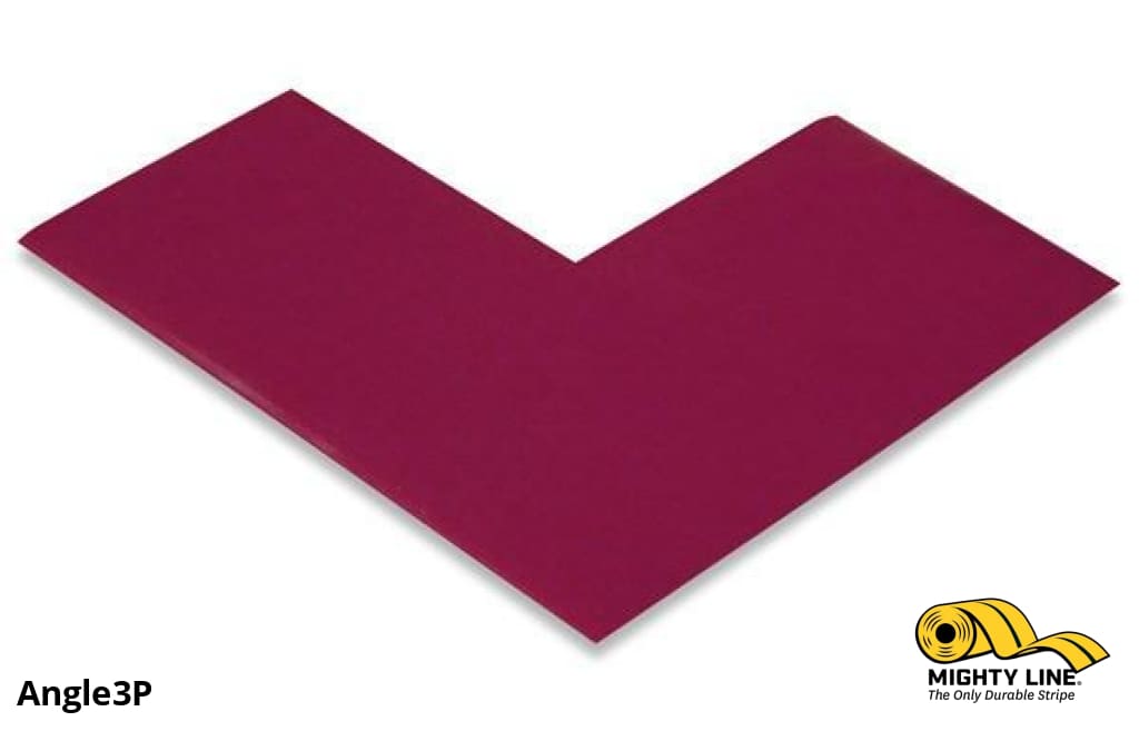 Mighty Line 3 in Wide Solid PURPLE Angle, Pack of 100, Floor Tape & Floor Marking